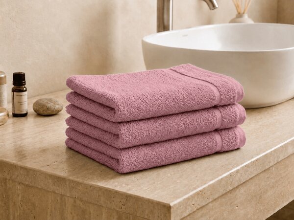 Brisača CLASSIC COLOR mala staro rožnata 30x50 cm, 100% bombaž