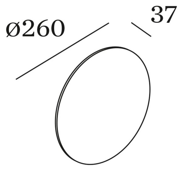 WEVER & DUCRÉ Miles 3.0 okrogla stena Ø 26cm črna