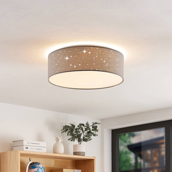 Lindby Ellamina LED stropna svetilka, 40 cm, svetlo siva