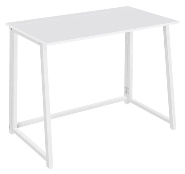 Set za pisarno ZARIMO miza 80x40 cm, bela + stol AVOLA iz umetnega usnja, roza