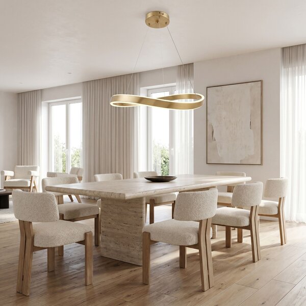 VISEČA STROPNÁ SVETILKA SWE069-CP 80cm BRUSH GOLD