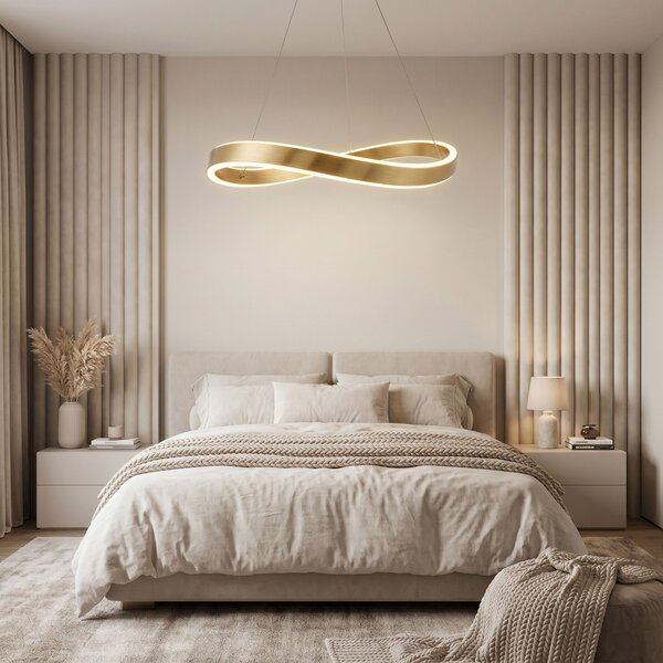 VISEČA STROPNÁ SVETILKA SWE069-CP 80cm BRUSH GOLD