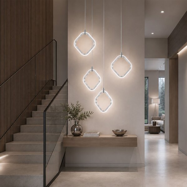 LED viseča stropna svetilka LHJ127-W Krom