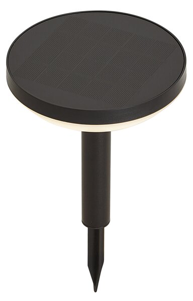 Komplet 3 reflektorjev s konico črne barve vklj. LED Solar IP44 - Solar