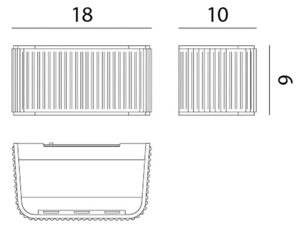 Rotaliana Dresscode W1 LED stenska svetilka bronasta 2.700K