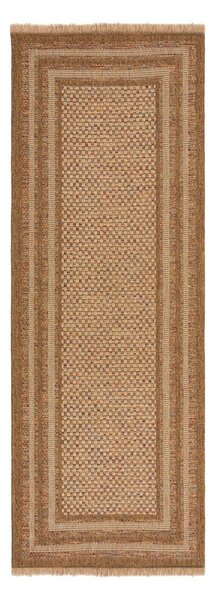 Zunanji tekač v naravni barvi 80x230 cm Layla Border – Flair Rugs