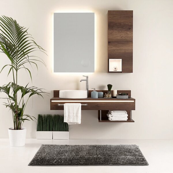 Temno siva kopalniška preproga 50x70 cm Bati – Restilo