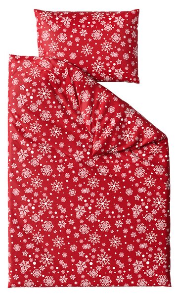 Posteljnina mikropliš SNOWFALL rdeča Dimenzije posteljnine: 2 kom 70 x 90 cm | 200 x 220 cm