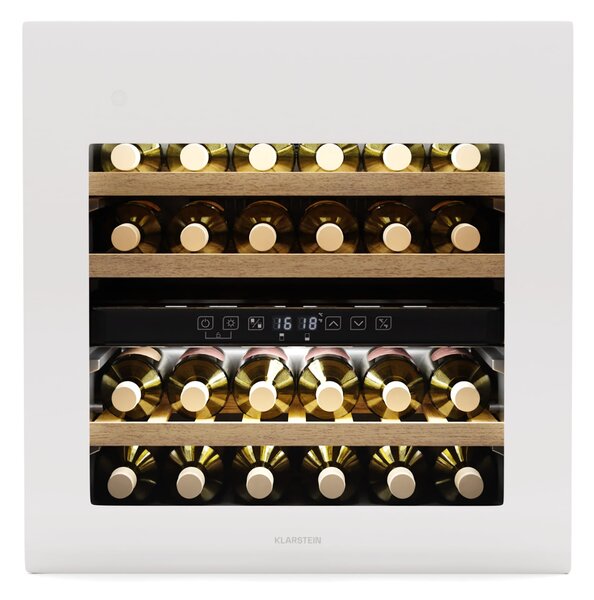 Klarstein Rhone 36 Duo hladilnik za vino, 36 steklenic, LED nadzor, push-to-open, tih