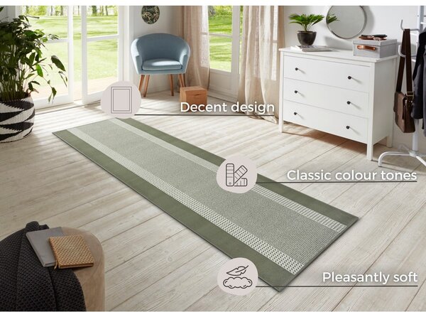 Zelen tekač 80x200 cm Band – Hanse Home
