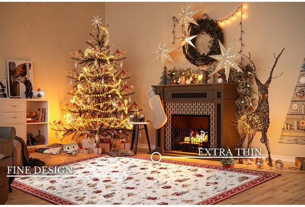 Rdeča preproga z božičnim motivom iz mešanice bombaža 160x230 cm Toy's Delight Red Christmas – Villeroy&Boch