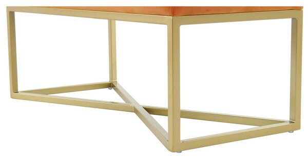 KLOP BREZ NASLONA, les, kovina, tekstil, leseni material zlate barve, oranžna