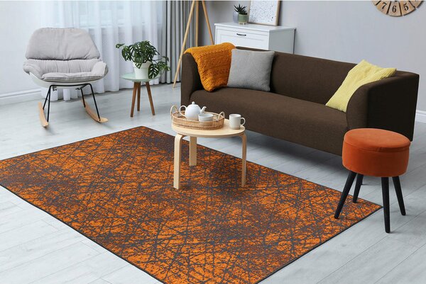 RAVNO TKANA PREPROGA 80/150 cm oranžna