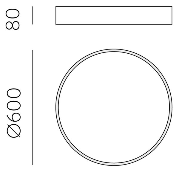 LED stropna svetilka Minsk, Ø 60 cm, Casambi, 42 W, črna