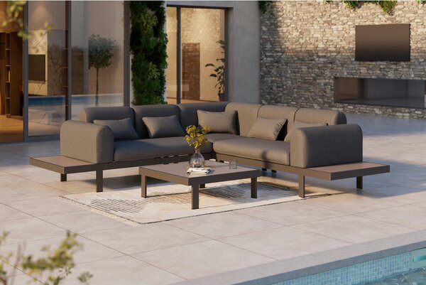 LOUNGE GARNITURA tkanina aluminij
