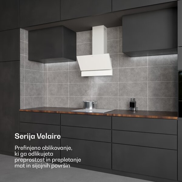 Klarstein Velaire kuhinjska napa, Elegantna, minimalistična, močna, Energijski razred A++, 820 m³/h, 60 cm