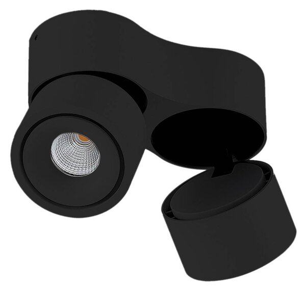 Arcchio LED stropni reflektor Rotari, 6,1 W, 2-svetlobni, črn