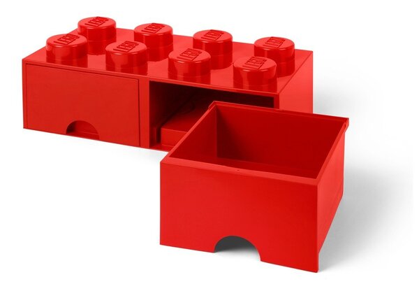 Rdeča škatla za shranjevanje z 2 predaloma LEGO®