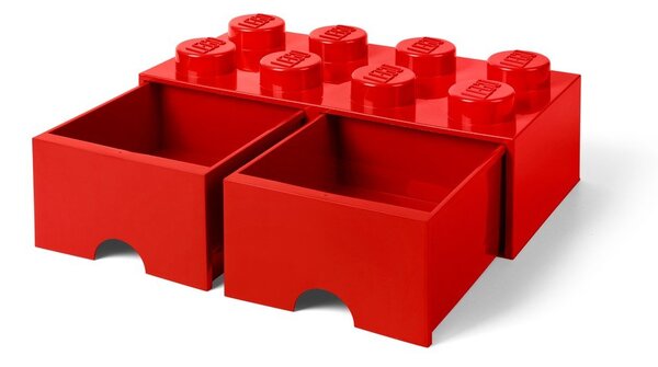 Rdeča škatla za shranjevanje z 2 predaloma LEGO®
