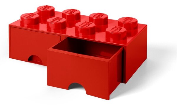Rdeča škatla za shranjevanje z 2 predaloma LEGO®