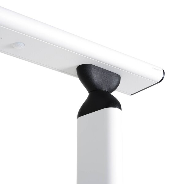 Prios Zyair LED pisarniška talna svetilka, bela 108,4 cm