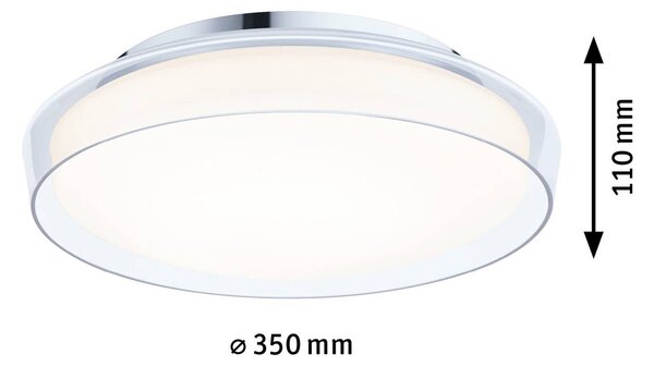 Paulmann Luena LED stropna svetilka IP44 krom Ø35cm