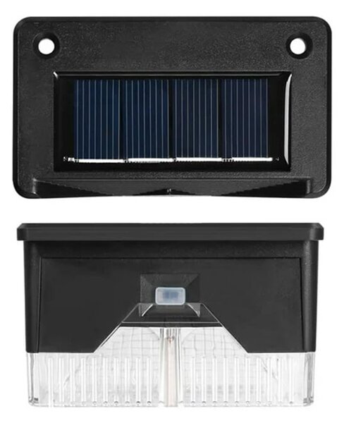 Set 4 solarnih ograjnih LED svetilk hladno bele IP65