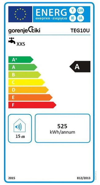 Grelnik vode Gorenje TEG10U (10 l, 2 kW, nizkotlačni, podpultni, 45,4 x 31 x 26,5 cm)