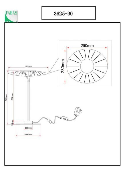 Namizna svetilka LED Vela, bela/prozorna, 36 cm, akril, zatemnitev