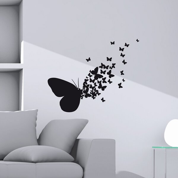 Okrasna nalepka "Butterflies Silhouettes" (31 cm x 31 cm)