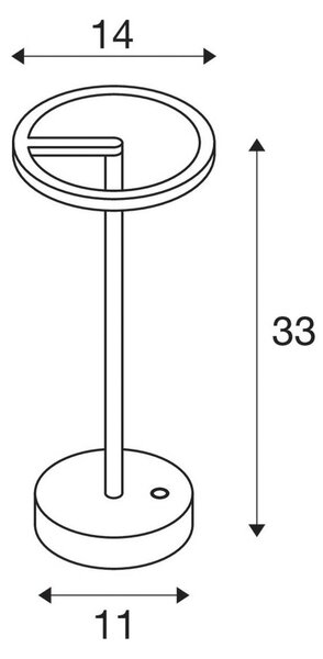 SLV LED svetilka za polnjenje Vinolina One, črna, 2.700 K, višina 33 cm