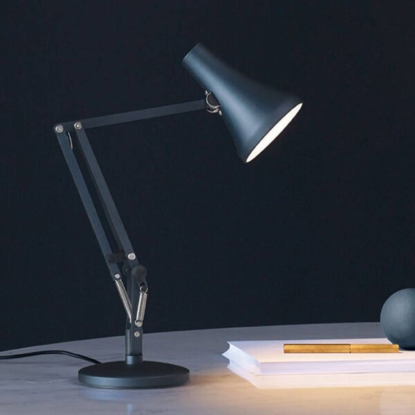 Anglepoise 90 Mini Mini namizna svetilka LED jekleno modra