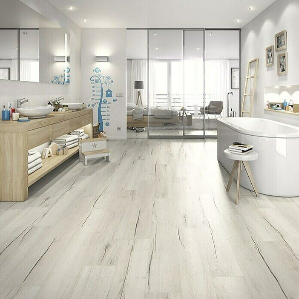 Laminat Egger Home Aqua+ Creston (beli hrast, 1292 x 193 x 8 mm)