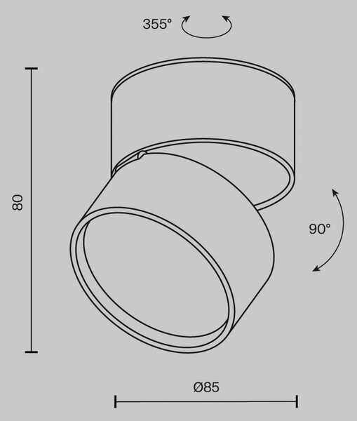 Maytoni LED stropna svetilka Onda, Ø 8,5 cm, 3.000K, 12W, bela