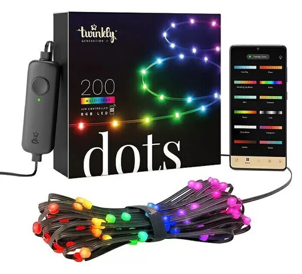 LED trak Twinkly Dots (RGB, 10 m, črn)