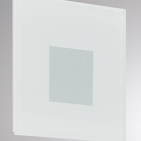 Molto Luce LED svetilka za vgradnjo Wall R68 Glass SQ, bela, aluminij, CCT