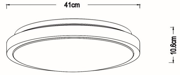 Dasher LED stropna svetilka, bela, Ø 41 cm, 2700 K, IP44