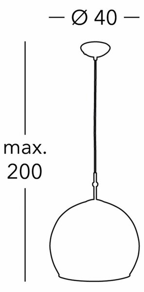 KOLARZ Luna viseča svetilka, Ø 40 cm, krem barve, steklo