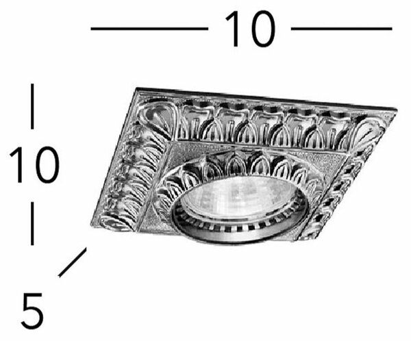 KOLARZ stropna točka Milady, barva antične medenine, dolžina 10 cm