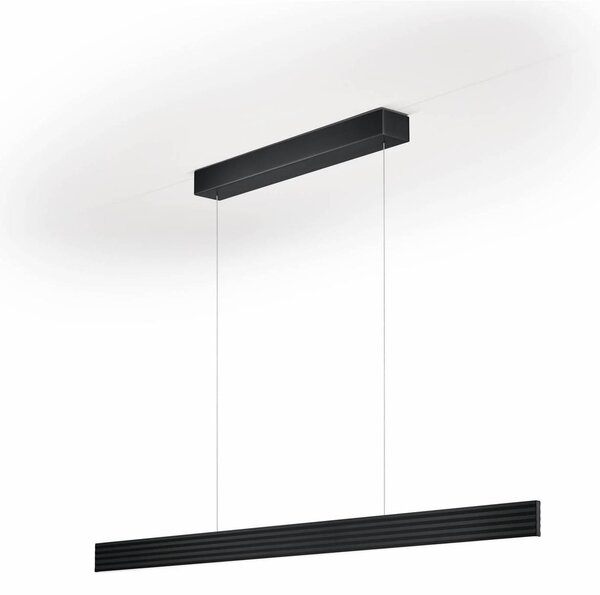 LED viseča luč Fara, navzgor/navzdol dolžina 132 cm črna