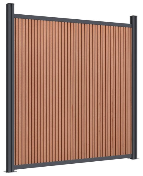 VidaXL Ograjni panel WPC rjav 180x186 cm