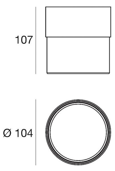 Stropna svetilka Crumb LED, bela, Ø 10,4 cm, železo, steklo