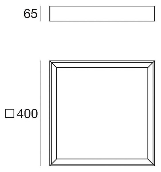 LED stropna svetilka Tara Q, 40 x 40 cm, črna, 3.000 K, aluminij