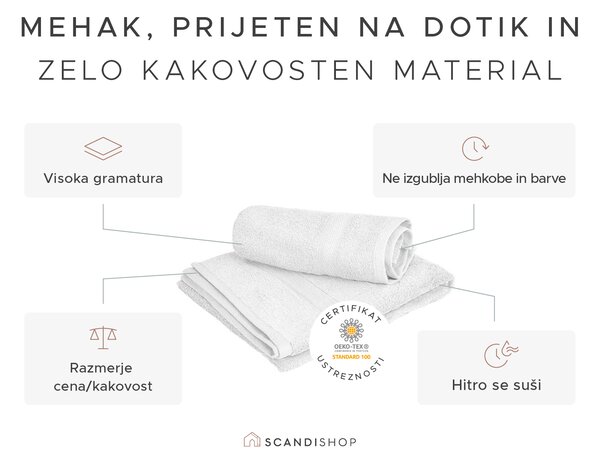Brisača CLARYSSE ELEGANCE 60x110 cm temno modra, 100% bombaž