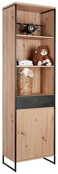 REGAL ZA DOJENČKE 60/209,7/38,2 cm antracit, barve hrasta