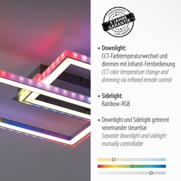 LED stropna svetilka Felix60, 121x29,5 cm