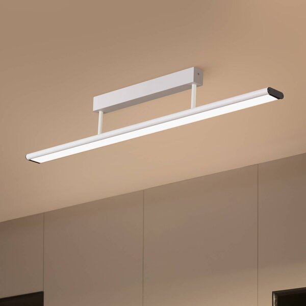 Prios Yuela LED stropna svetilka, DALI, 100 cm, srebrna