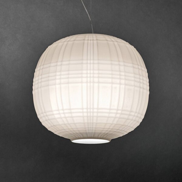 Foscarini Tartan LED viseča svetilka, bela