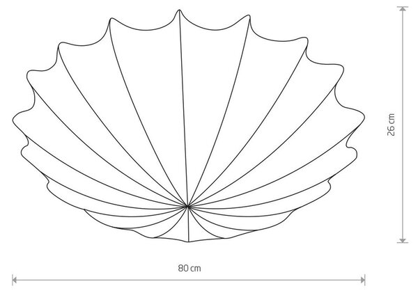 Stropna svetilka Form iz tekstila, Ø 80 cm