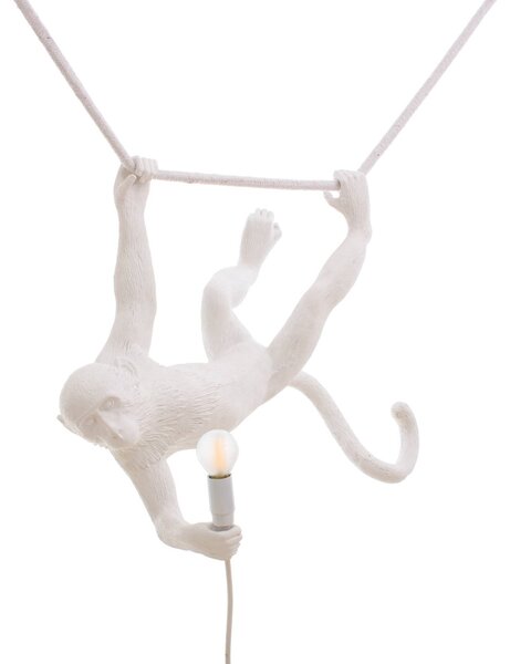 SELETTI Monkey Lamp dekorativna viseča svetilka bela swinging